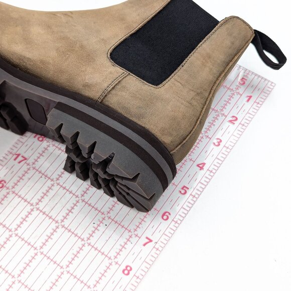 Common Projects Women Beige Nubuck Chelsea Tab Lug Boots size 7US EUR37 - Picture 5 of 10